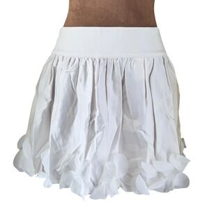 Fiorucci White Skater Mini Skirt IT 40 (US 2/4) NWT Made in Italy Floral Flirty